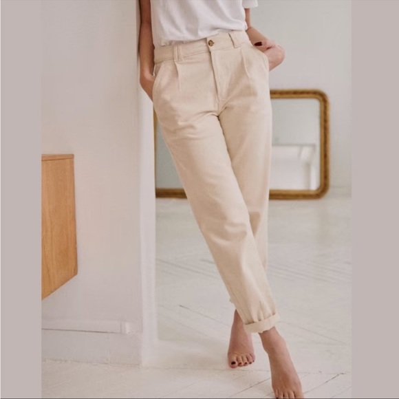 Sezane Pants - Sezane ecru manu trousers